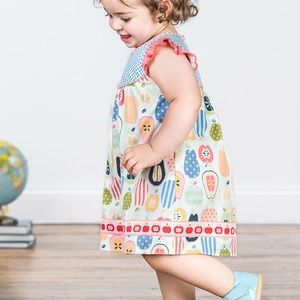 Fruit/gingham dress with bloomers Matilda Jane